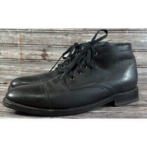 Thursday Boot Co Everyday Leather Cadet Lace Up Boots 10.5 color black